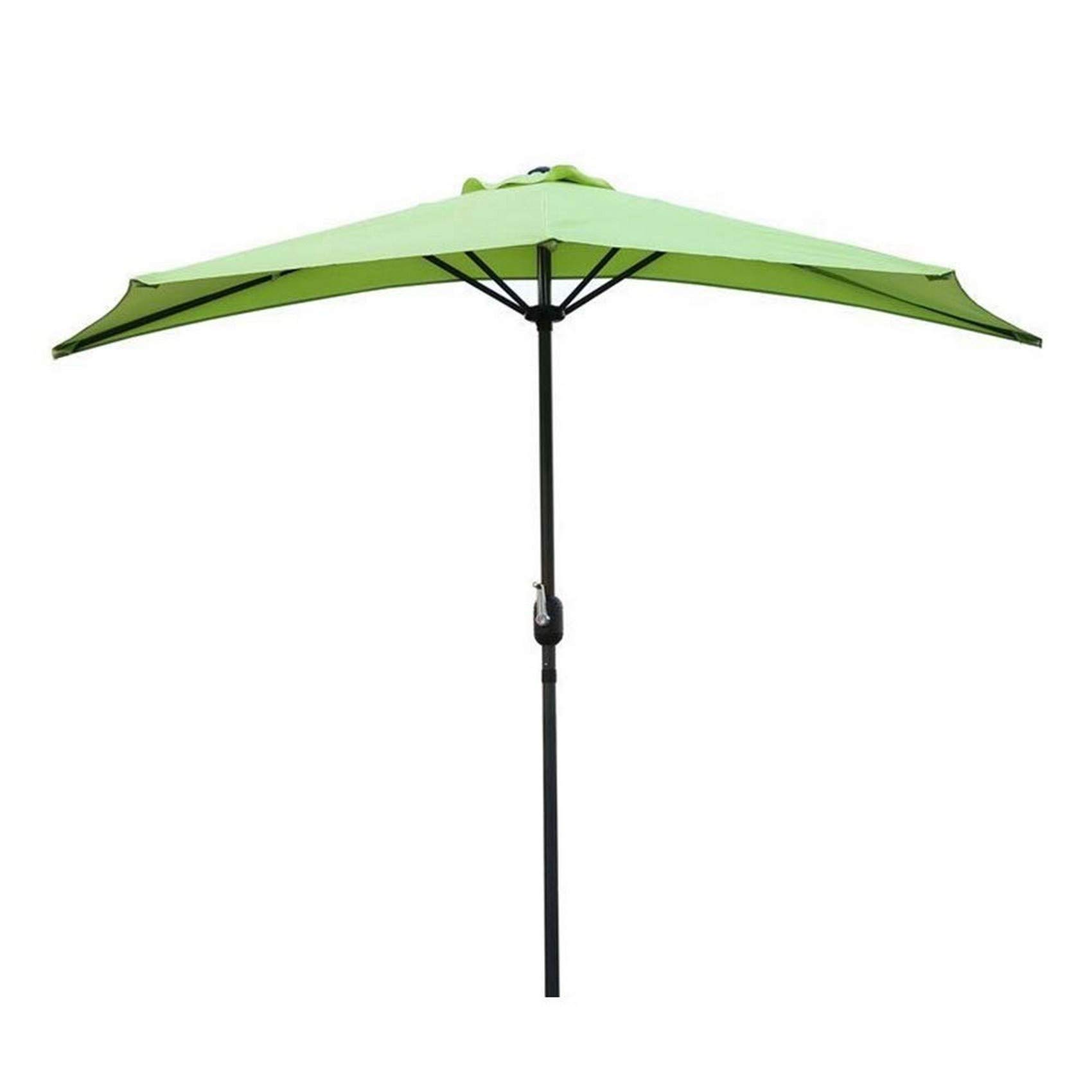 Portable parasols 2.7m Garden Balcony Half Umbrella Semicircular With Crank, Sun Shade Semi Round Circular For Outdoor Patio Small Terrace