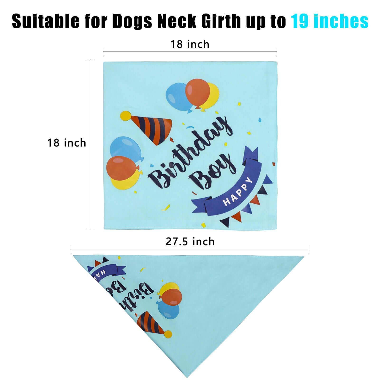 Hunde-Geburtstags-Halstuch, Doppellagiges Baumwoll-Bandana, Verstellbar Für Kleine Bis Große Hunde