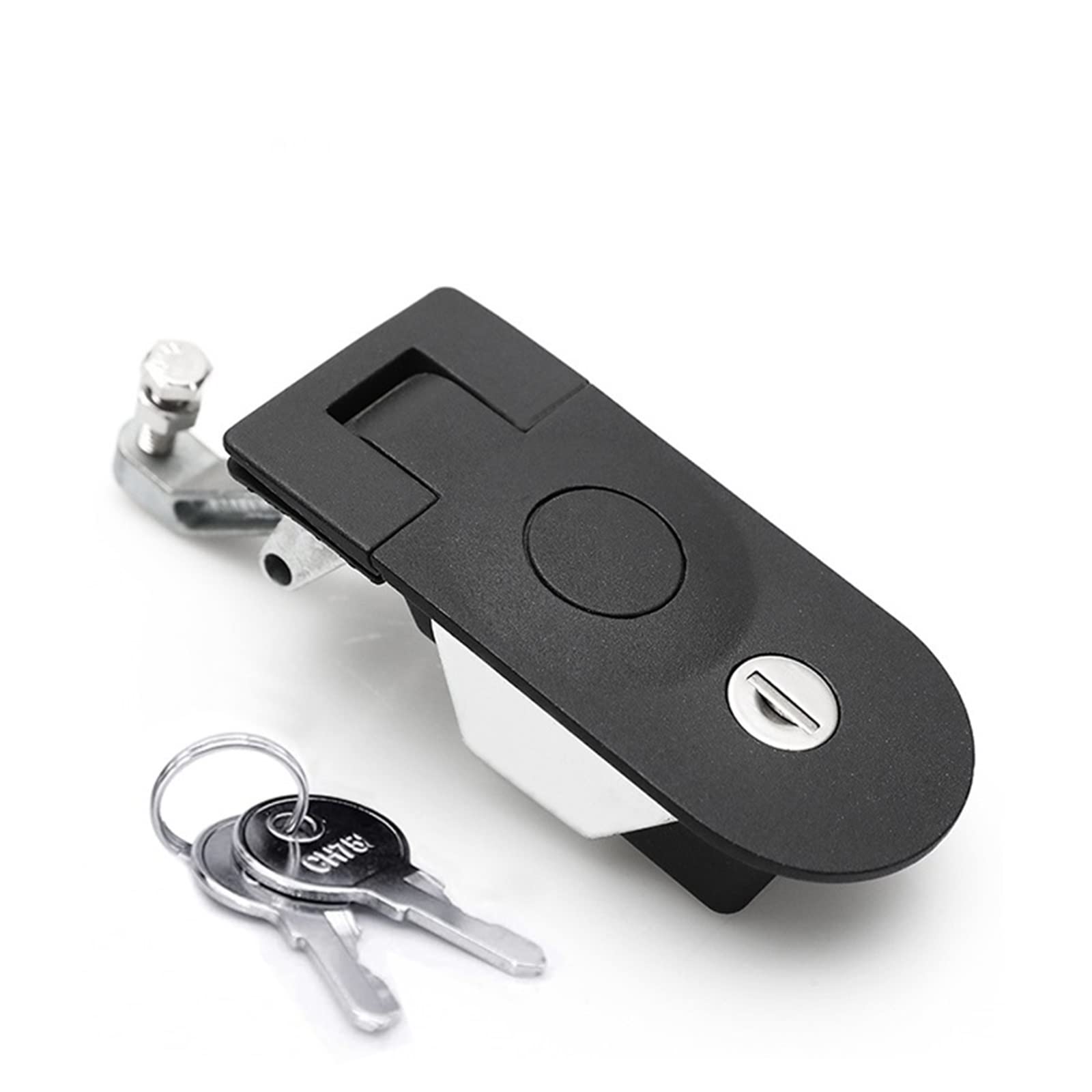 Serrure de porte de camping-car encastrée noire pour sécuriser vos placards de voyage