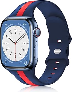 XMUXI Compatível com Apple Watch Pulseiras 45mm 44mm 49mm Cinto de relógio de substituição de silicone macio para Ultra Iwatch Series 9/8/7 SE/6/5/4 (não inclui relógio)