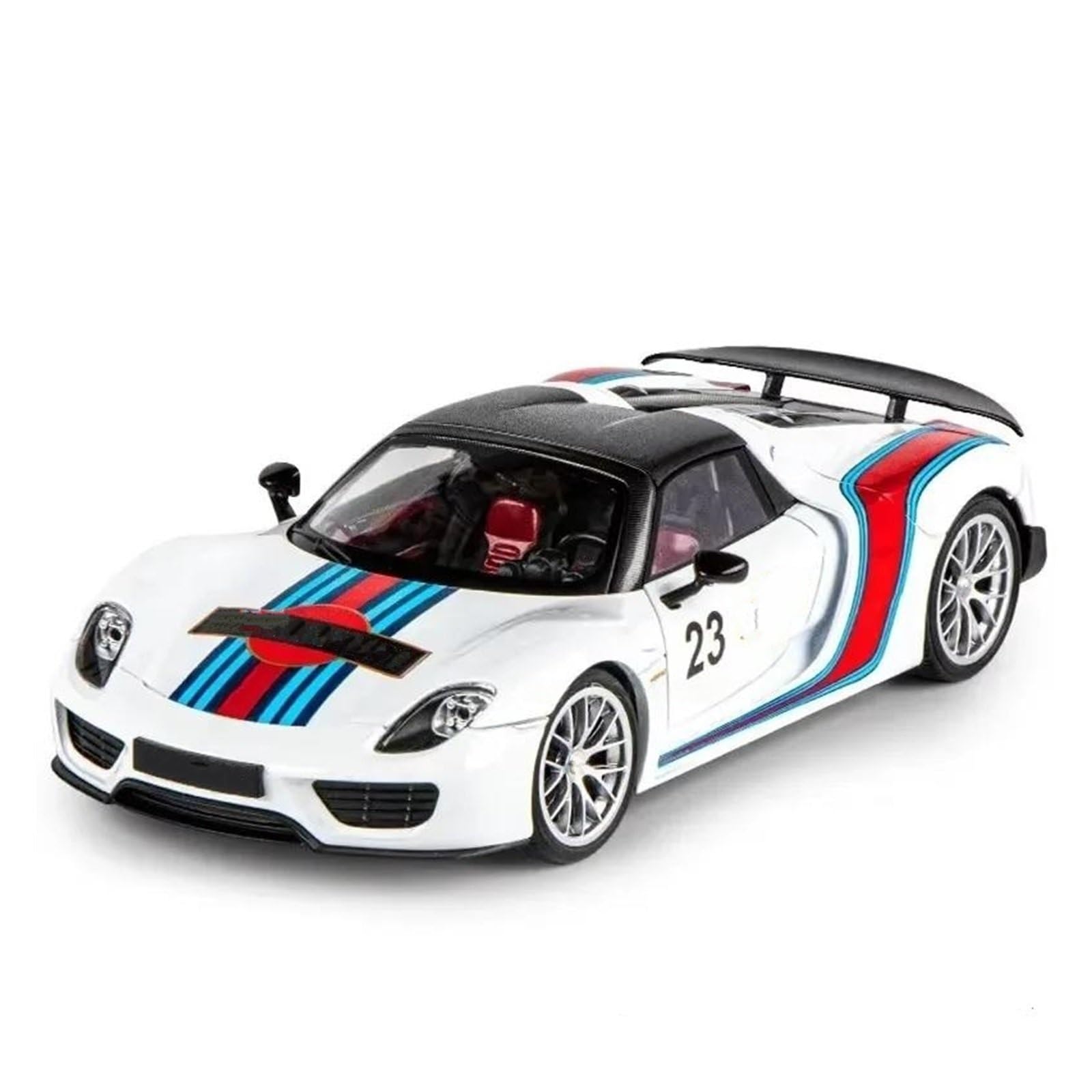 ONAIC Diecast Model 1:18 For 918 For Martini Car Model Alloy Diecast Doors Opened(White)