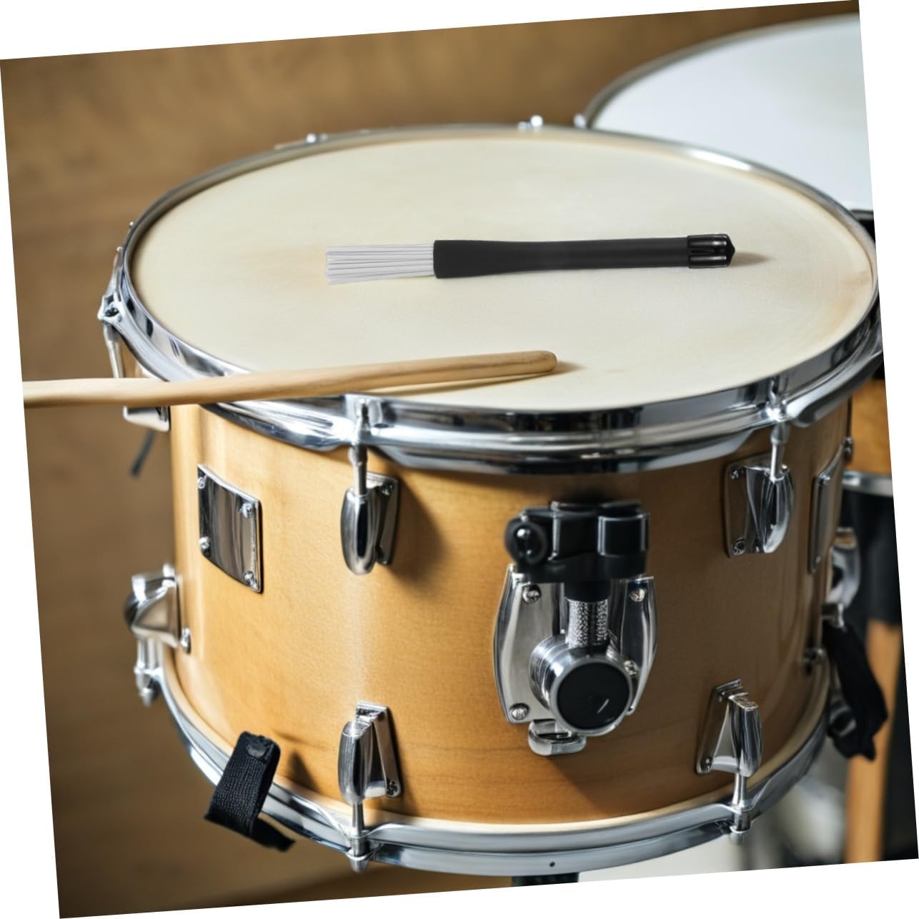 Kisangel 4pcs Jazz Drum Brush Set Nylon Drumstick Brushes for Jazz Drums for Practice Percussion Gear