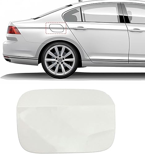 Tapa de puerta de depósito de combustible para VW Passat 2012-2018 pintada (solo funda, blanco)