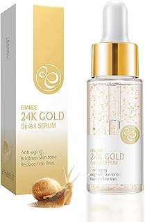 Say Goodbye to Wrinkles Without Expensive Botox with 24k Gold Collagen Booster Serum, 24k Gold Snail Serum, Snail 24k Gold Face Serum (1pcs)