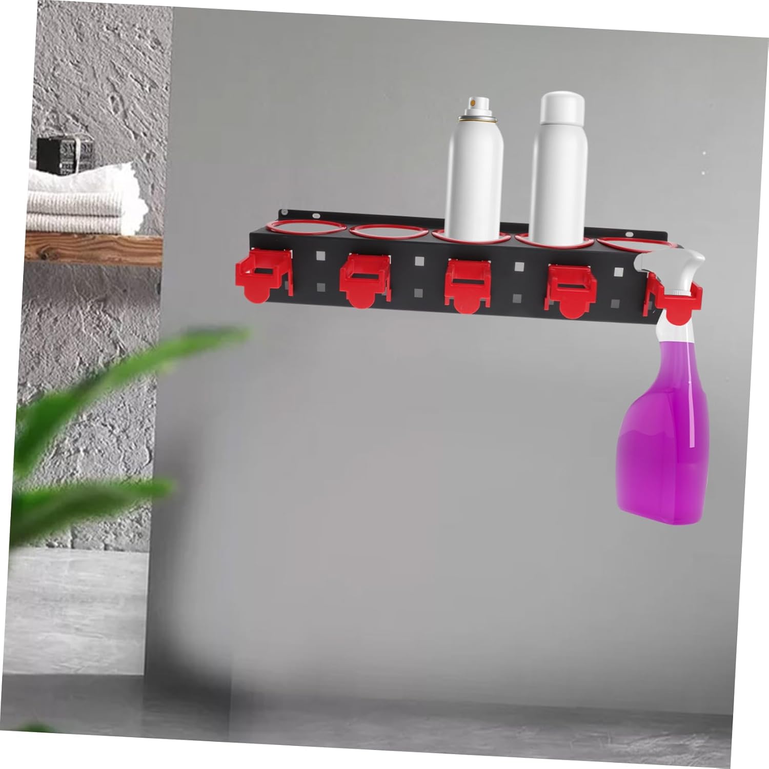 Detailing Spray Bottle Holder Wall Mount Rack Home Beauty Shop Garage Organizer