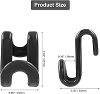 Vista 3 de 100 ganchos de conector para colgar ropa, ganchos resistentes que ahorran espacio para perchas ahorran espacio en el armario