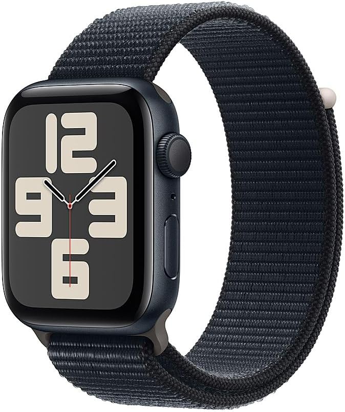 Apple Watch SE (2nd Gen) [GPS, 44mm] - Midnight Aluminum Case with Midnight Sport Loop, M/L (Renewed)