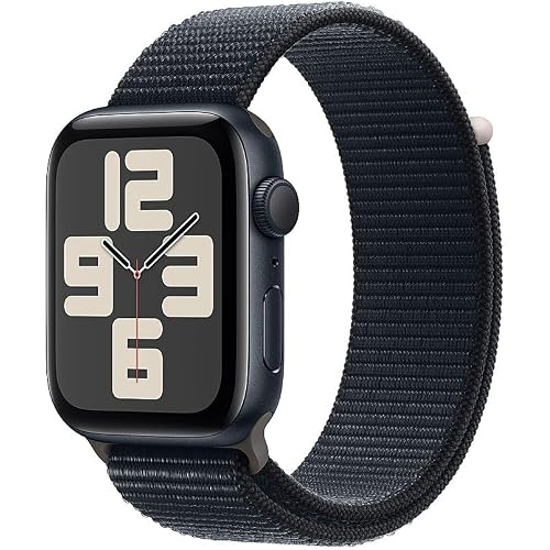 Apple Watch SE (2nd Gen) (GPS, 40mm) - Midnight Aluminum Case with Midnight Sport Loop - One Size (Renewed)