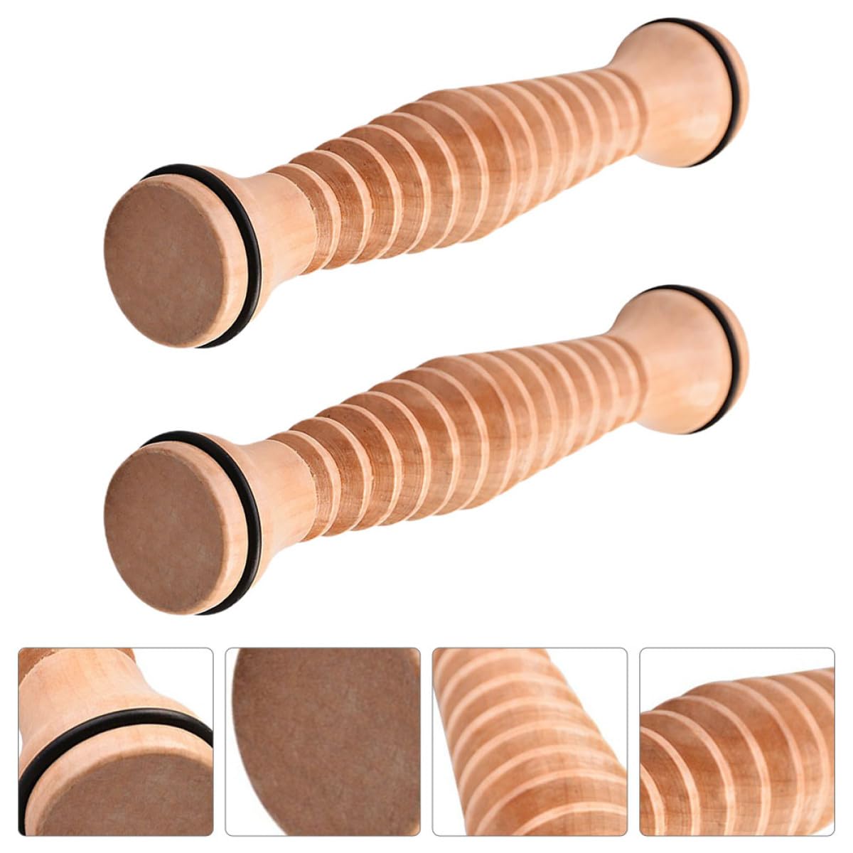 Herramienta de Masaje Manual para Pies 2 Unidades Rodillos de Madera Callos y Cuidado Plantar