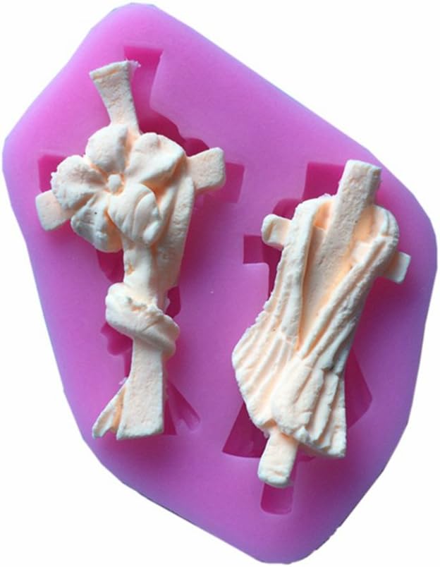 MoeMall Christian Jesus Cross Silicone Fondant Cake Mold Baking Cake Modeling Moulds (Cross B)