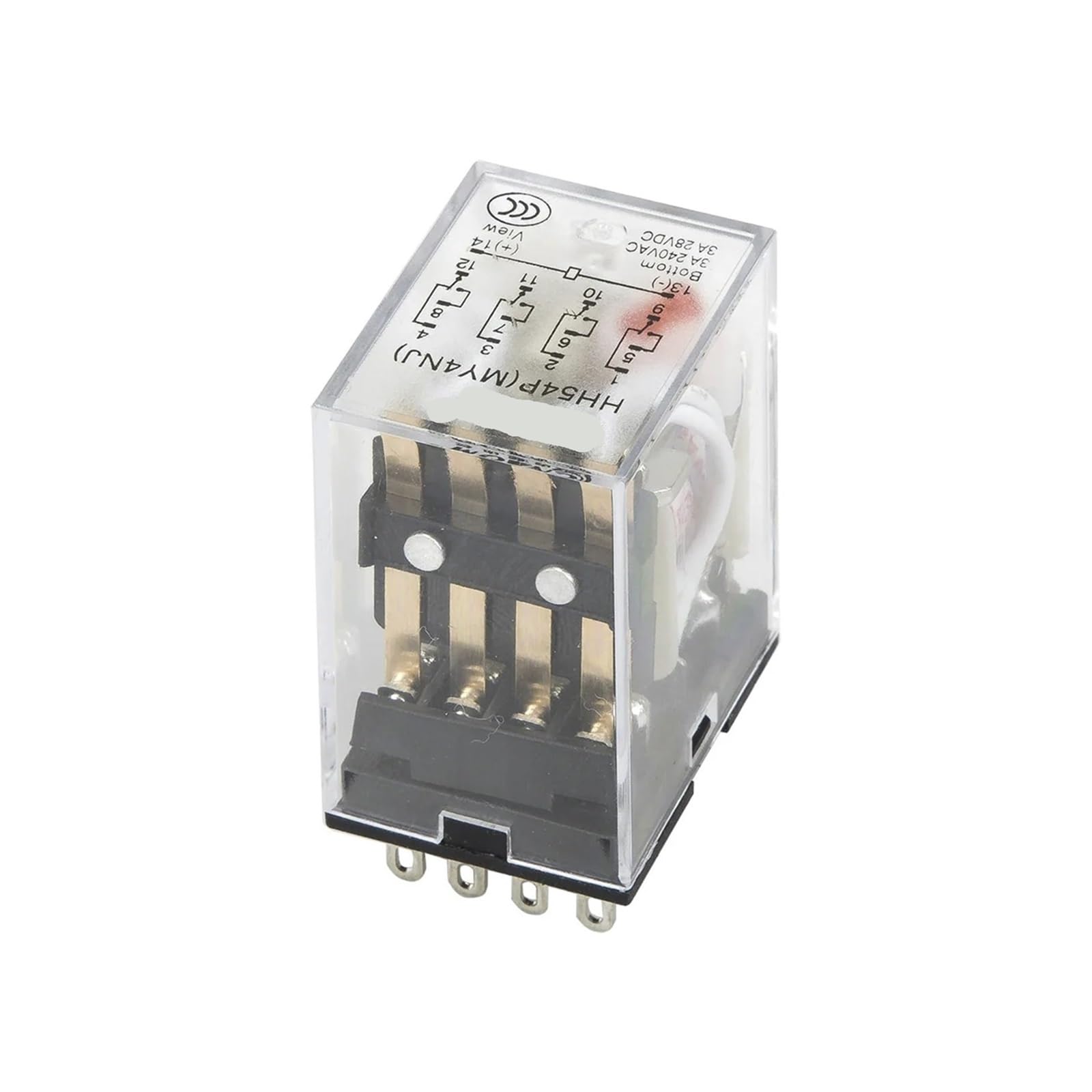 Relé electromagnético HH54PL MY4NJ con indicador LED integrado para cuadros eléctricos 220V CA