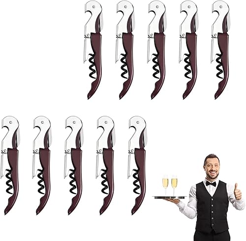 Miniatura 10 de Sacacorchos de camarero, sacacorchos de acero inoxidable, abridor de botellas de vino, llave de vino para camareros de restaurantes, camareros