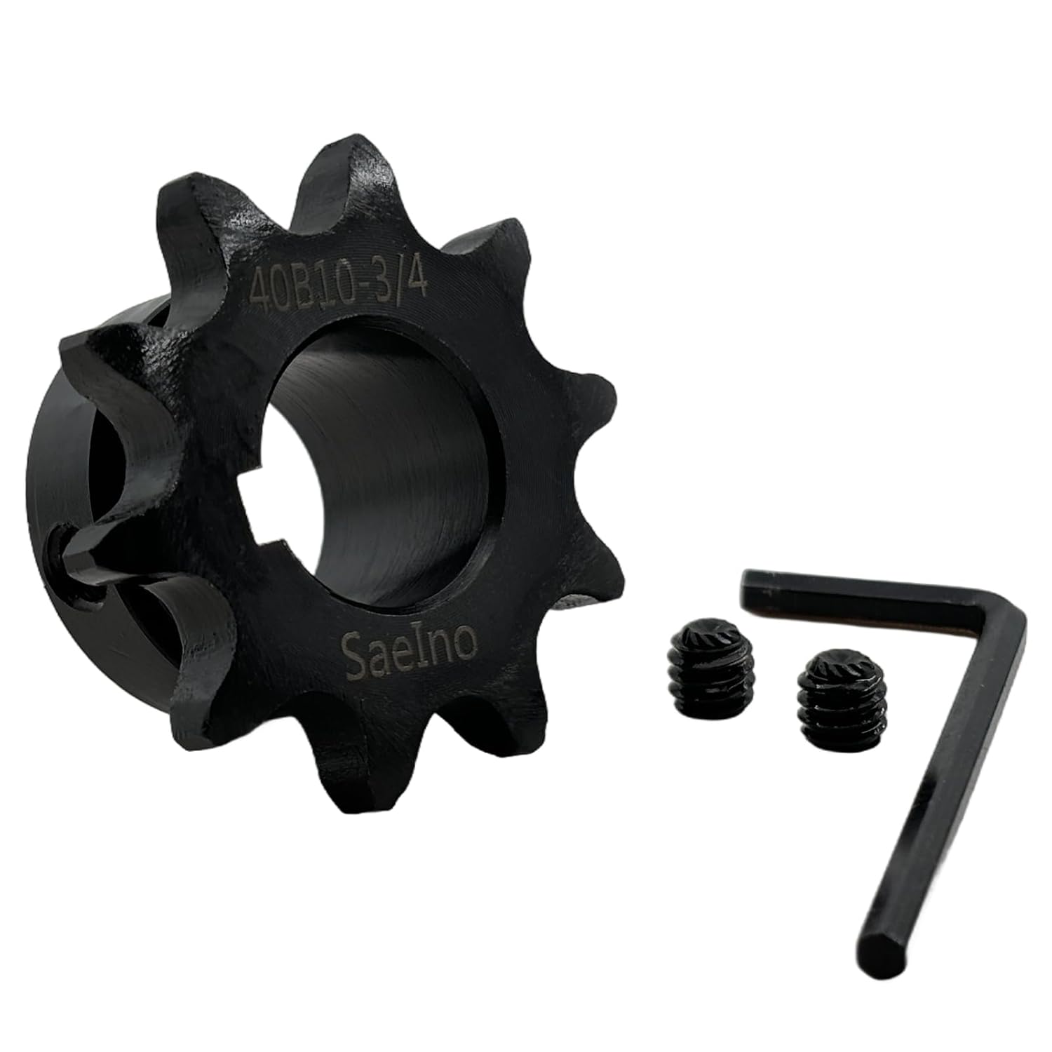 #40 Roller Chain Sprocket Type B 3/4 inch Bore 10 Tooth, Hardened Antirust 1045 Steel Drive Sprockets 40B10-3/4