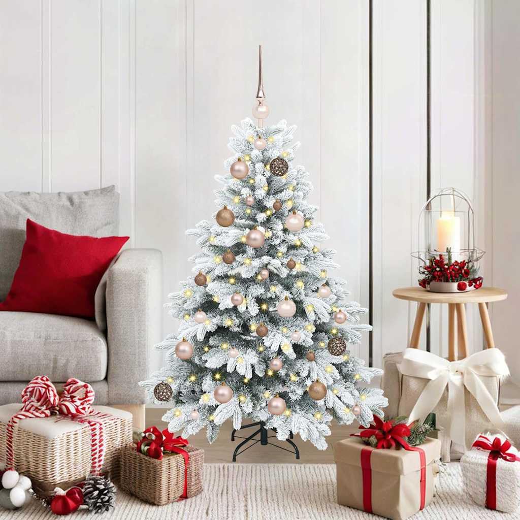 Árbol Navidad LED 120 cm PE PVC Blanco Cálido