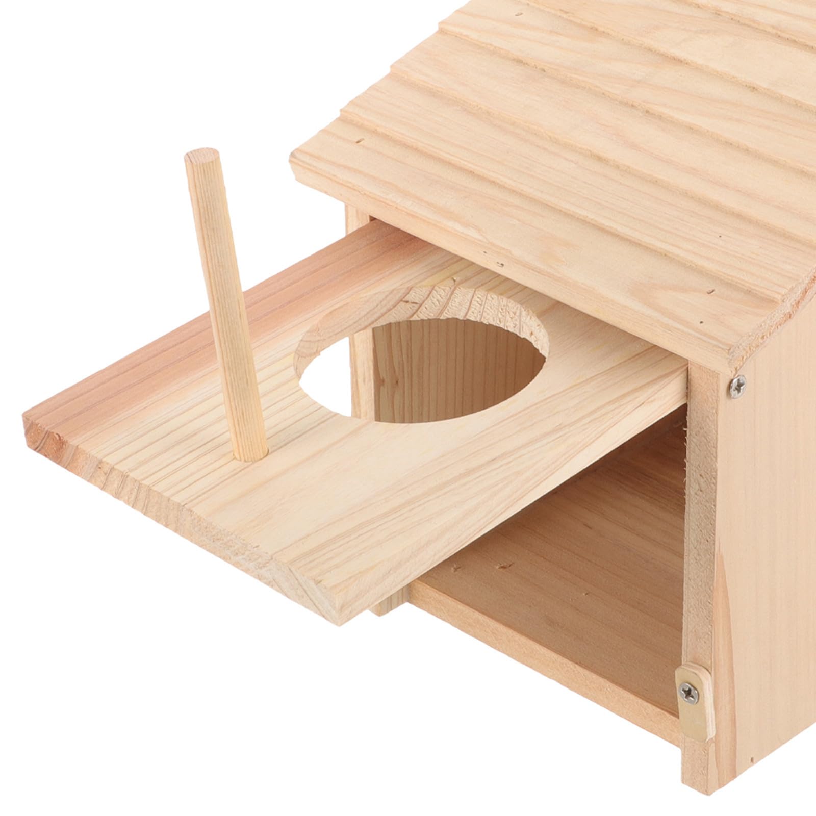 HEMOTON 2 Piezas Caja Nido de Madera para Pájaros, Colgante Exterior con
