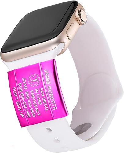 Divoti Etiqueta de identificación de alerta para relojes Apple Todas las series - Icon - ICON Hot Pink