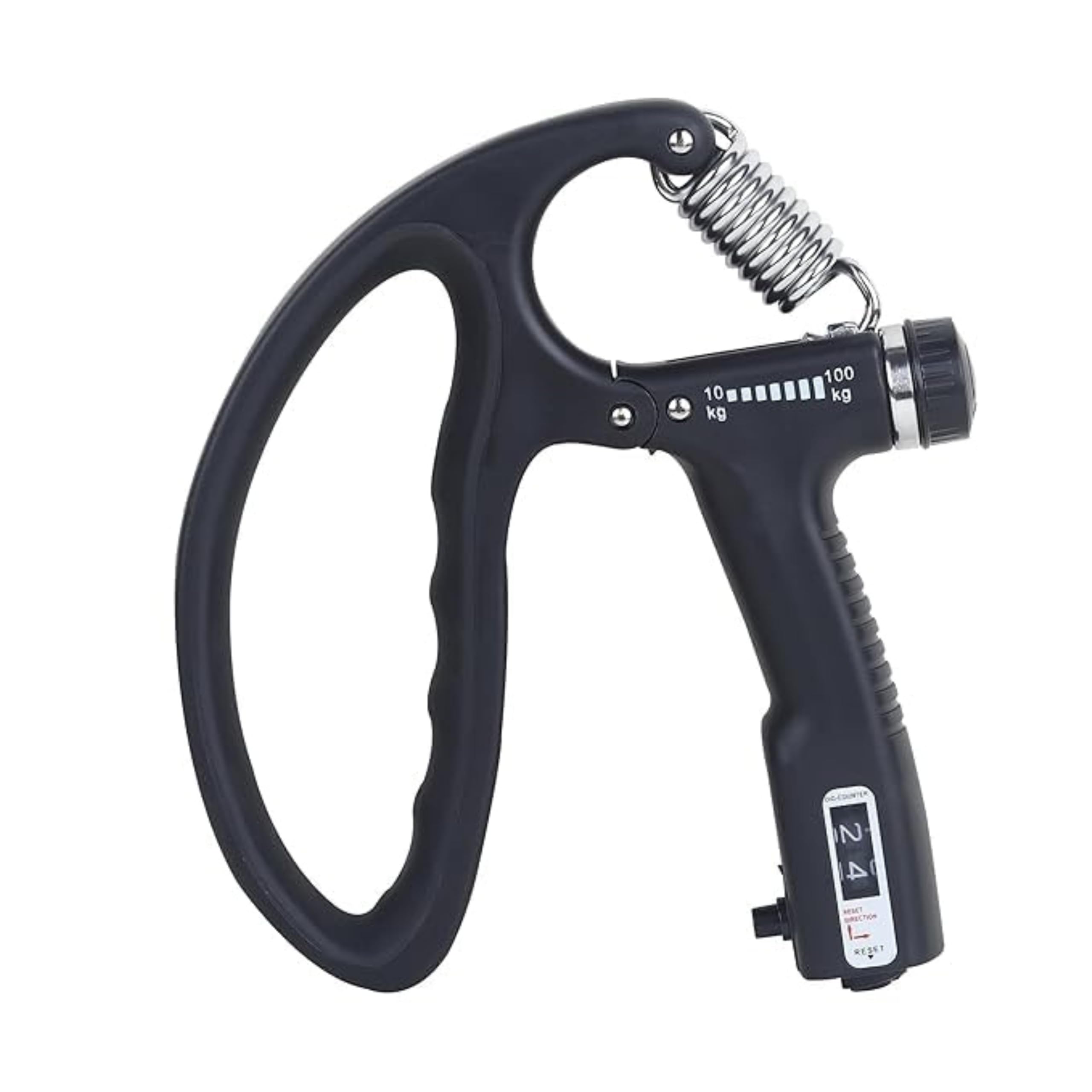 YETI YOGI Adjustable Hand Grip Strengthener, Plastic Hand Gripper for Gym Workout Hand Exercise Equipment to Use in Home for Forearm Exercise, Finger Exercise Power Gripper (D-Shape Black, 10KG - 100KG With Counter)-image-17