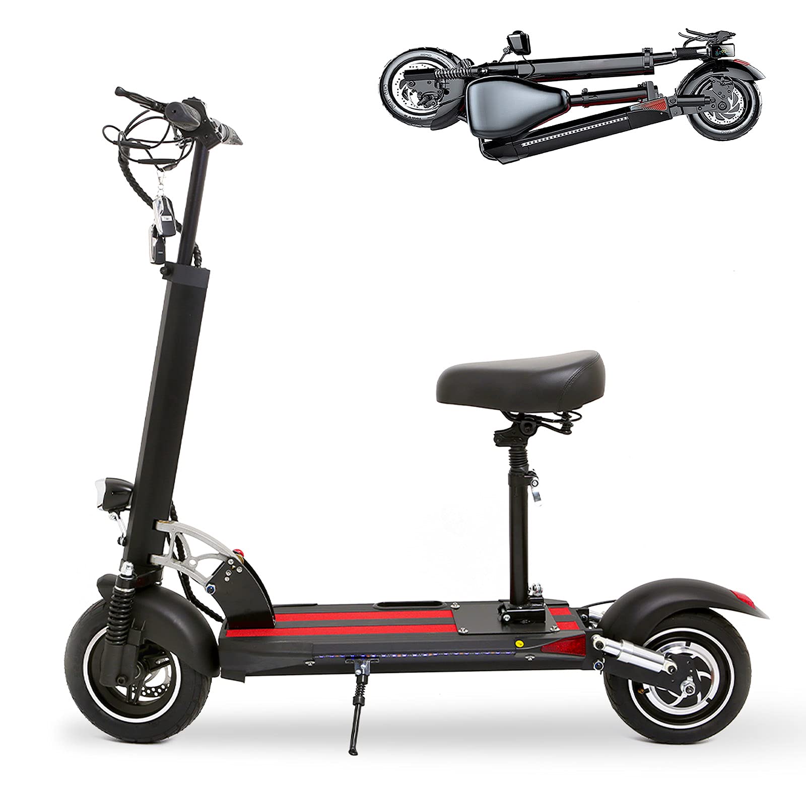 TODIMART Adult Electric Scooter With Detachable Seat With Double