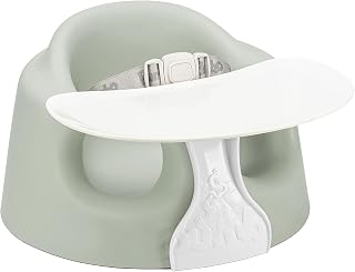 BumboBaby Soft Foam Floor Seat Plus+ with Tray, 3 to 12 Months, Agave