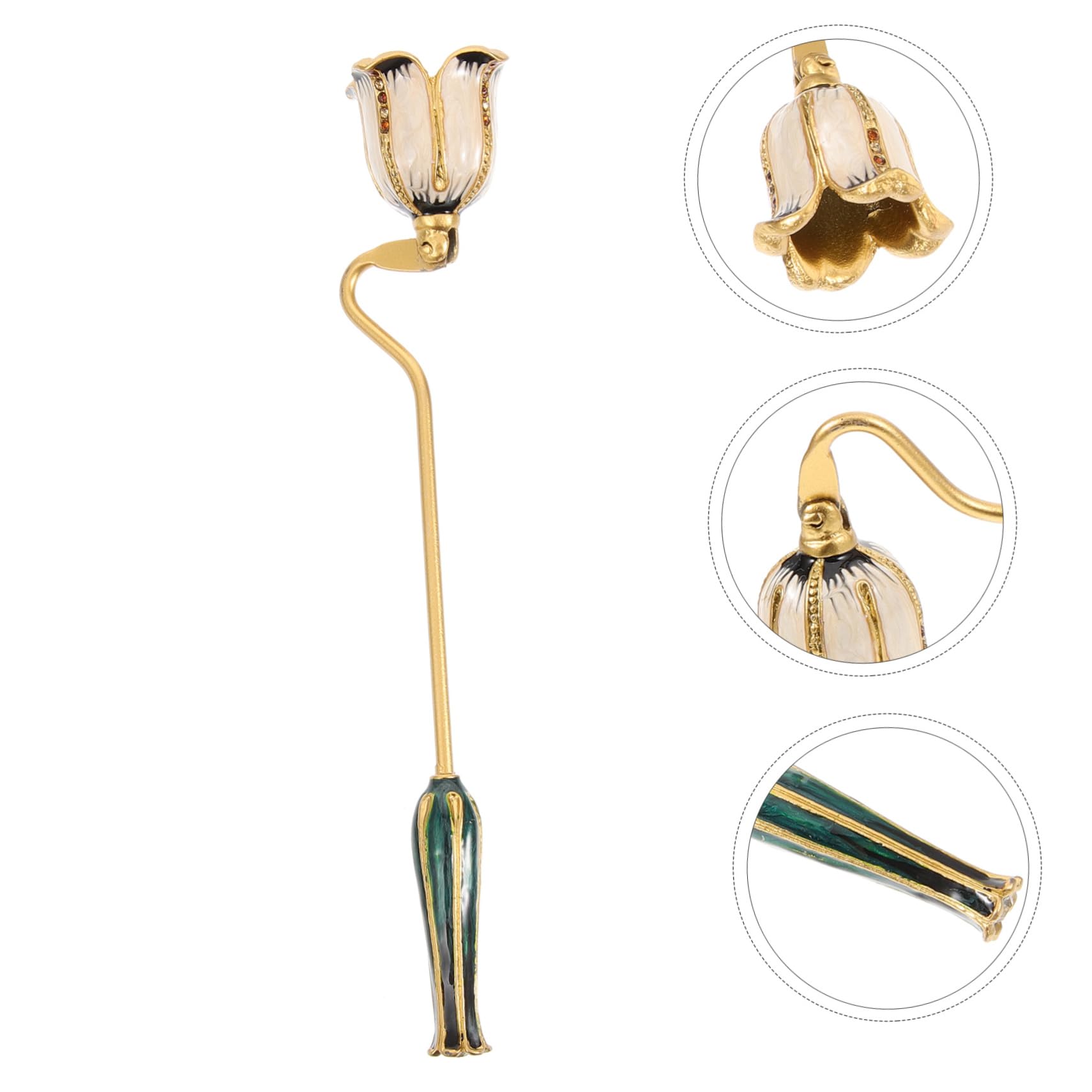 GOOHOCHY Candle Snuffer Candle Extinguisher for Household Gold Wick Snuffer Easy to Friendly