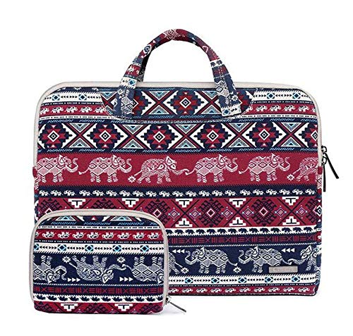 13.3 15.6 Pouce Housse en Toile pour Ordinateur Portable Sac pour PC Portable avec poignée de Transport & Side Pocket pour Macbook/Netbooks/Ultrabooks/iPad Pro (Multicolore-2,13.3'') Cover