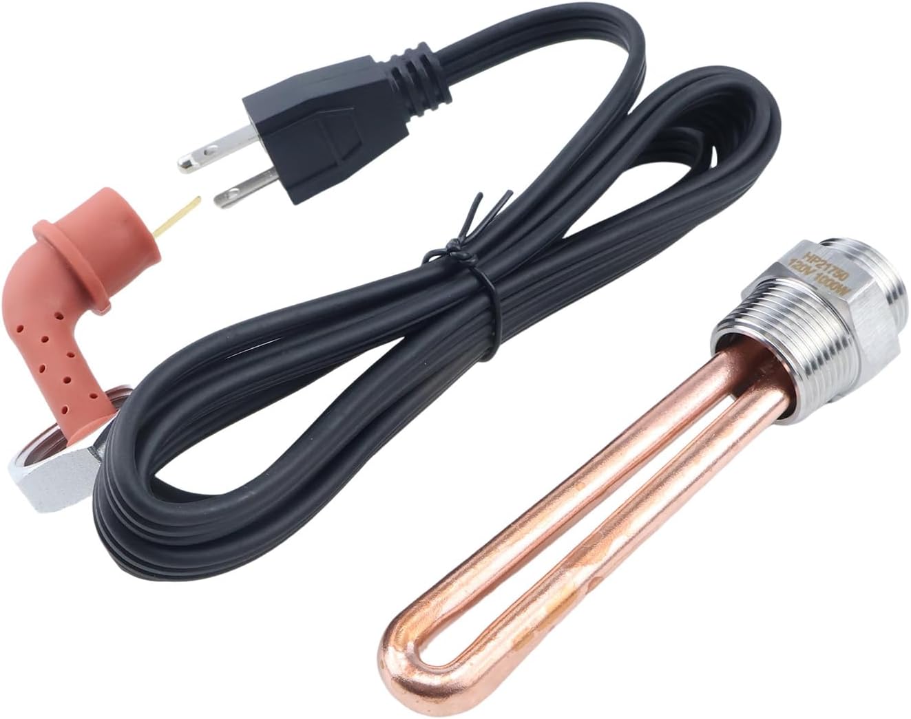 Engine Block Heater & Cable Cord F7TZ6A051AA F7TZ-6A051-AA 1000W 120V 3/4"NPT Compatible with Ford Ford F-250 F-350 7.3L Powerstroke Trucks E-Series 1995-2003