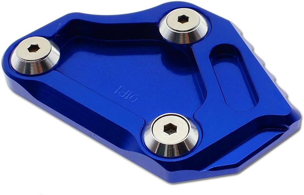 FXCNC Racing Aluminum CNC Motorcycle Side Stand Plate Kickstand Extension Pad Compatible with Yamaha YZF R1 1999 2000 2001 2002 2003 2004 2005 2006