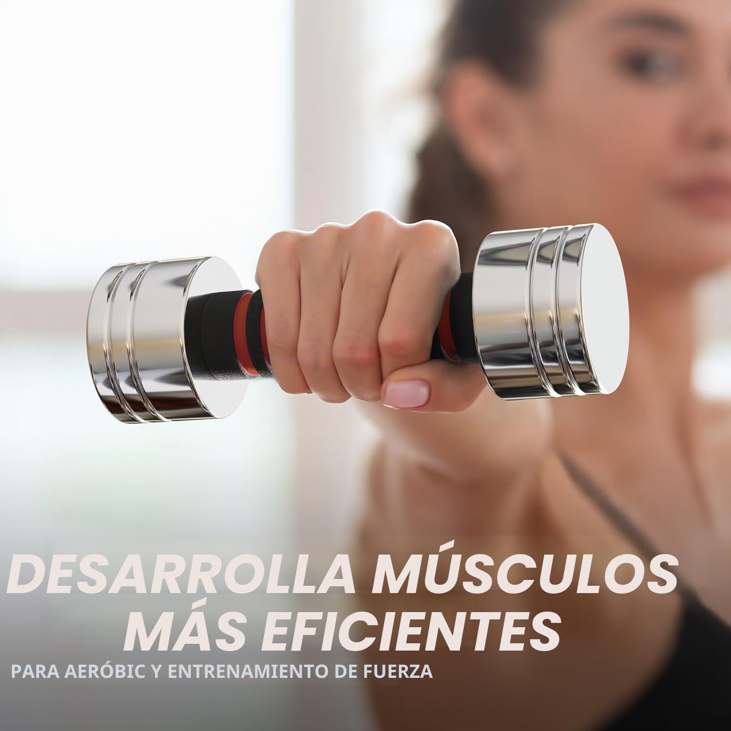 Mancuernas de acero ultracompactas ajustables de 2,5 kg, 5 kg, 7,5 kg, 10 kg, 15 kg, 25 kg, mancuernas cromadas con asas de espuma, gimnasio en casa (elección de tamaño)