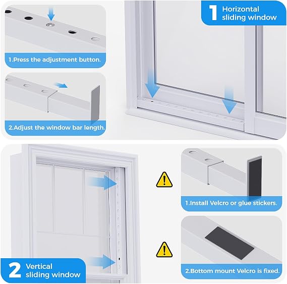 WooFog Security Window Security Bar (4 pcs)