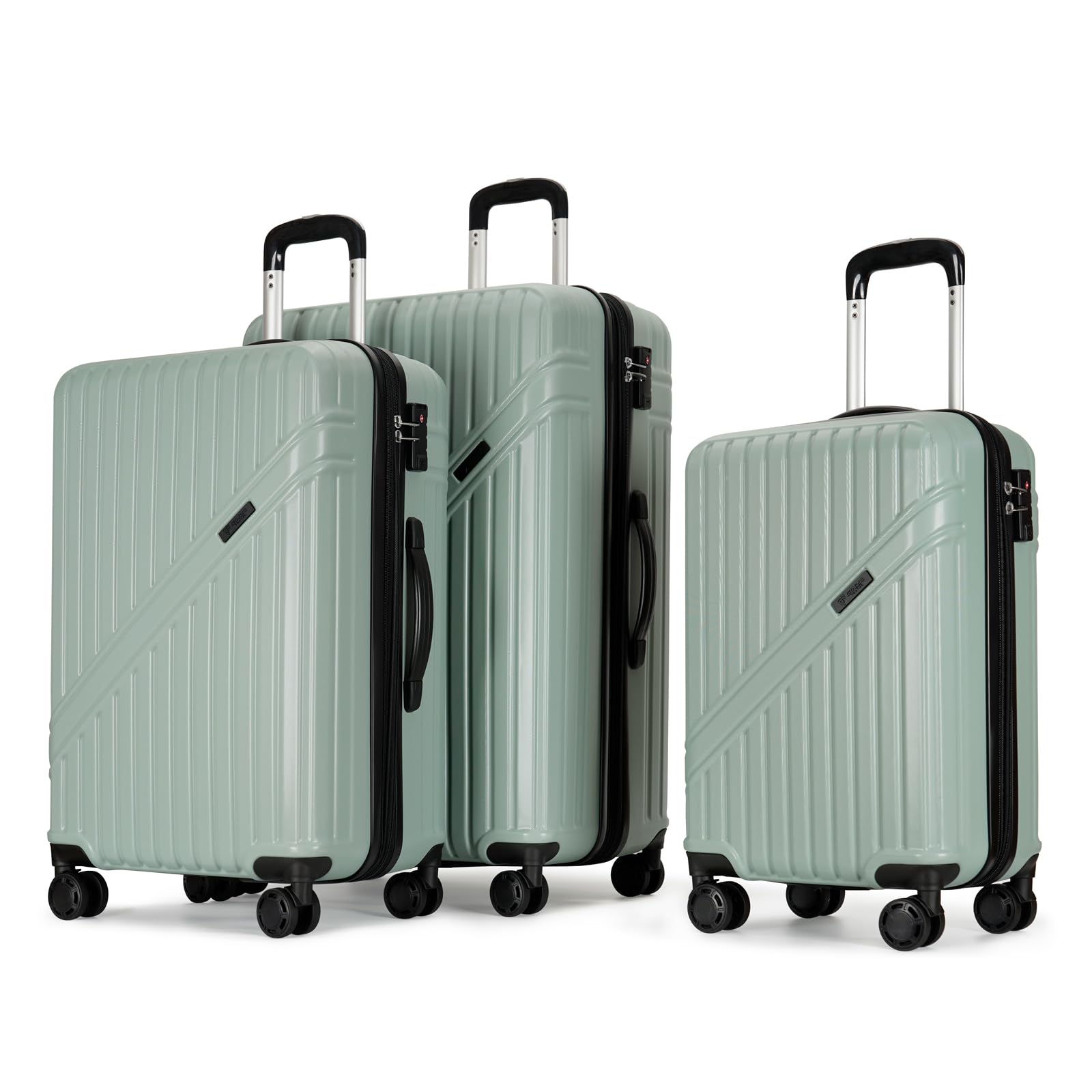 Photo 1 of *READ NOTES* PRIMICIA GinzaTravel PC+ABS suitcase Spinner Wheels scratch-resistant Lightweight Spinner Expandable Suitcase, luggage sets,Universal wheel, (Giant series-03) (Green, 3-Piece Set(20"/25"/29")) 3-Piece Set(20"/25"/29") Green