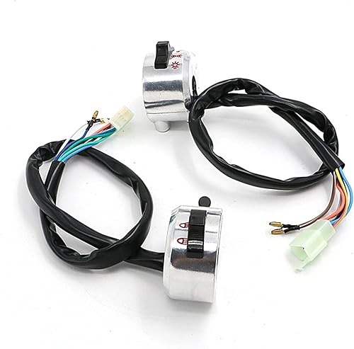 Miniatura 5 de OROXCO Interruptor de manillar de motocicleta de 0.866in, 78 pulgadas, universal, barra de manillar de motocicleta izquierda y derecha, interruptor