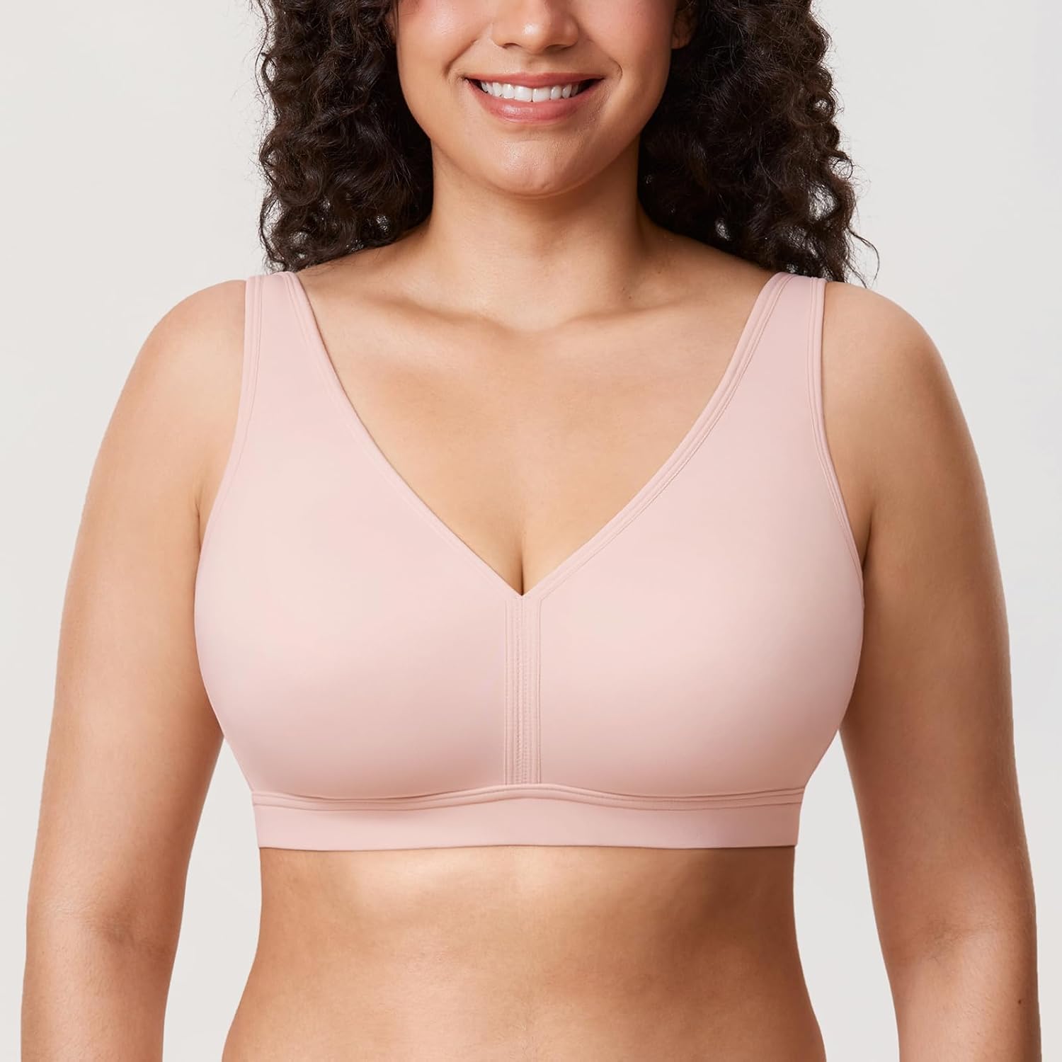 AISILIN Women's Plus Size Wireless Bra Support Comfort Full Coverage Unlined No Underwire Smooth - Image 3