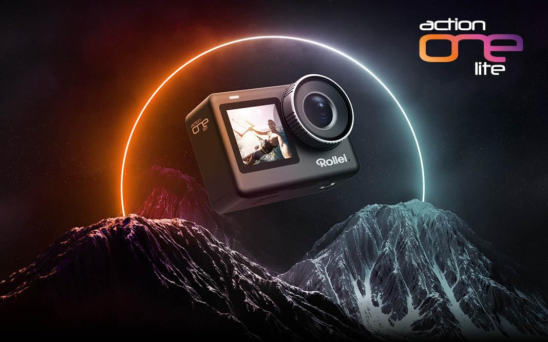 Rollei Action One Lite: la tua azione, la tua perfezione Cattura video 4K, foto da 20MP con 2 display, stabilizzazione dell'immagine e modalità creative. Controllo touch screen e app per scattare
