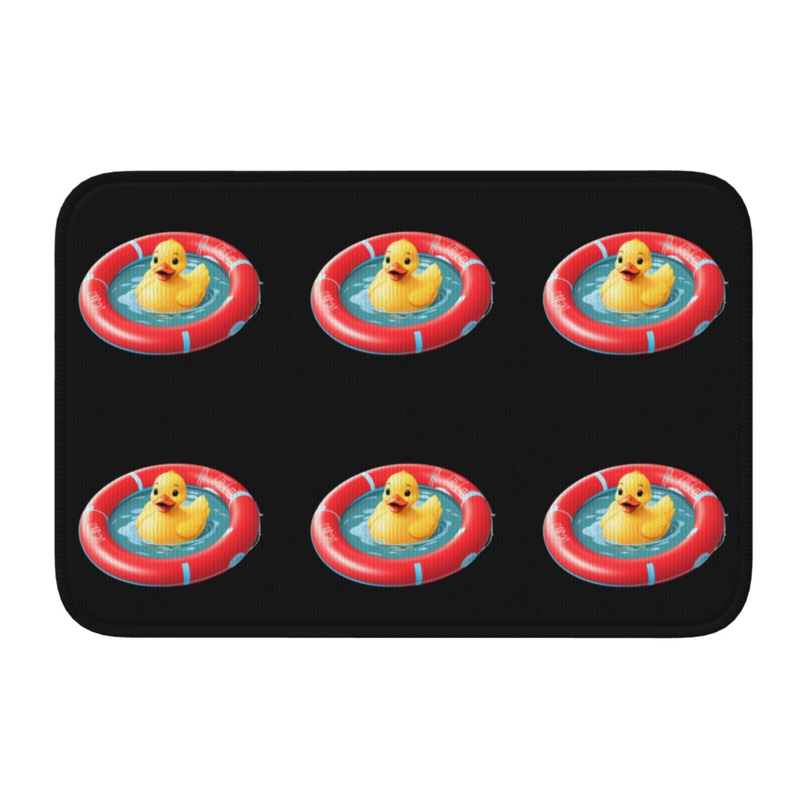 Tapis de sol 40 x 60 cm antidérapant avec motif canard mignon pour l'entrée