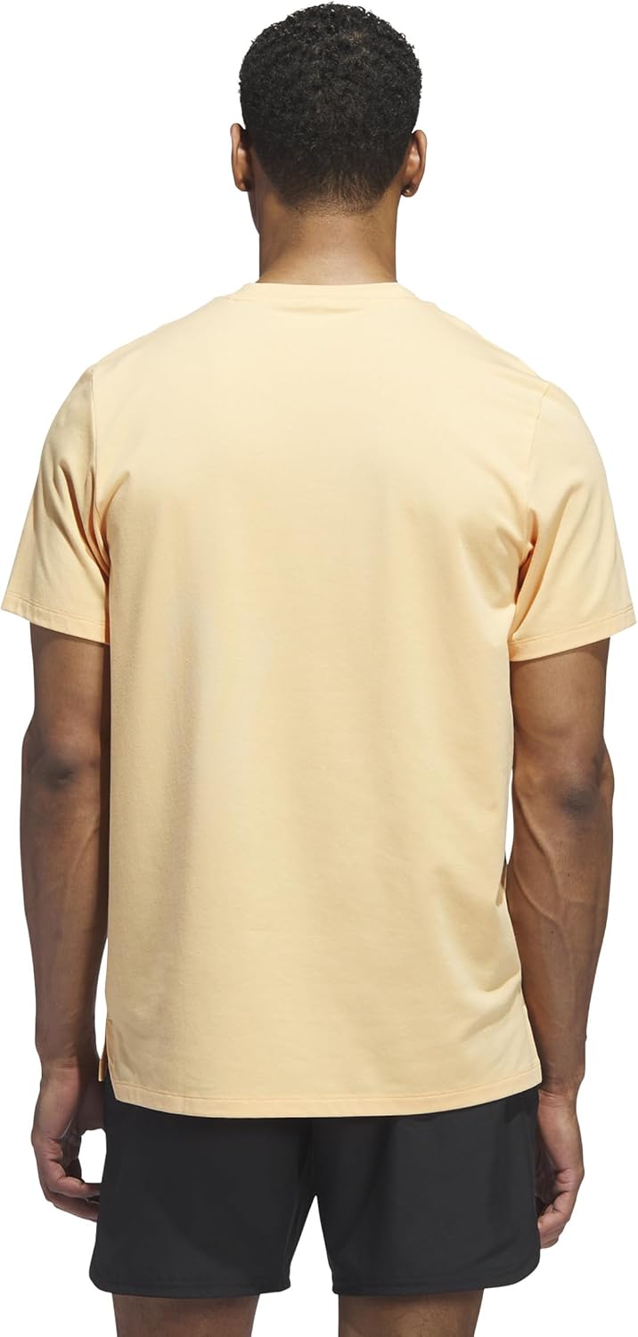 adidas Men's Axis Training T-shirt, Hazy Orange, Small/Tall - Image 3