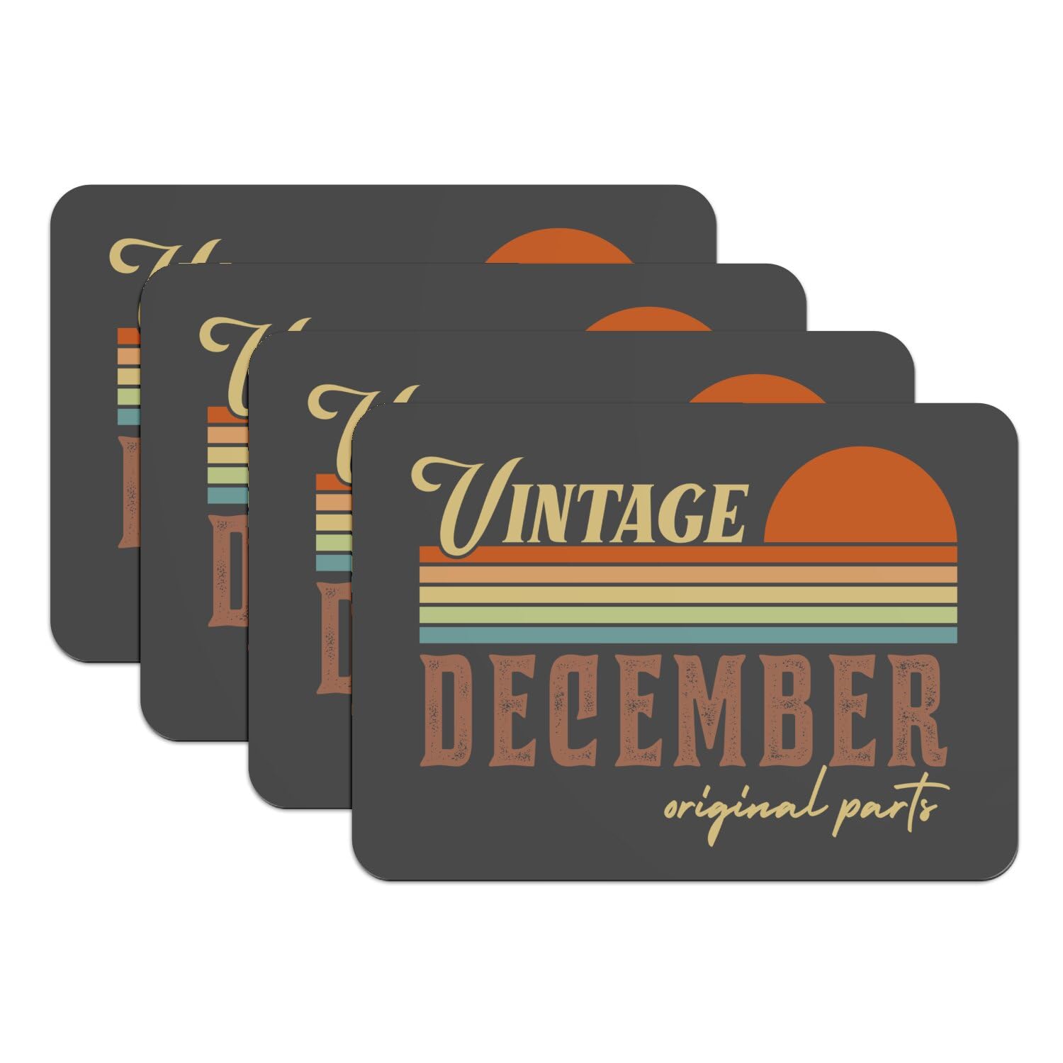 Sets de table anniversaire december grand format vintage