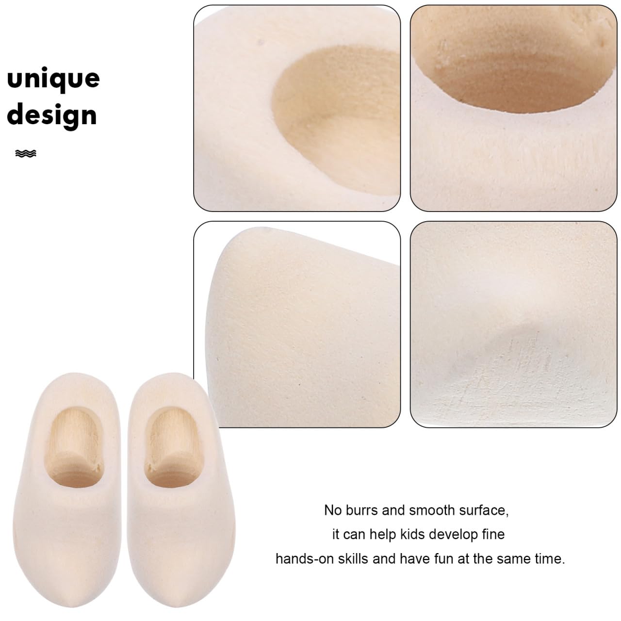 EXCEART 1 paio di mini scarpe di legno olandesi Portachiavi decorativo zoccoli ornamenti in miniatura accessori per la casa delle bambole fai da te scarpe per bambole Natale figure in legno
