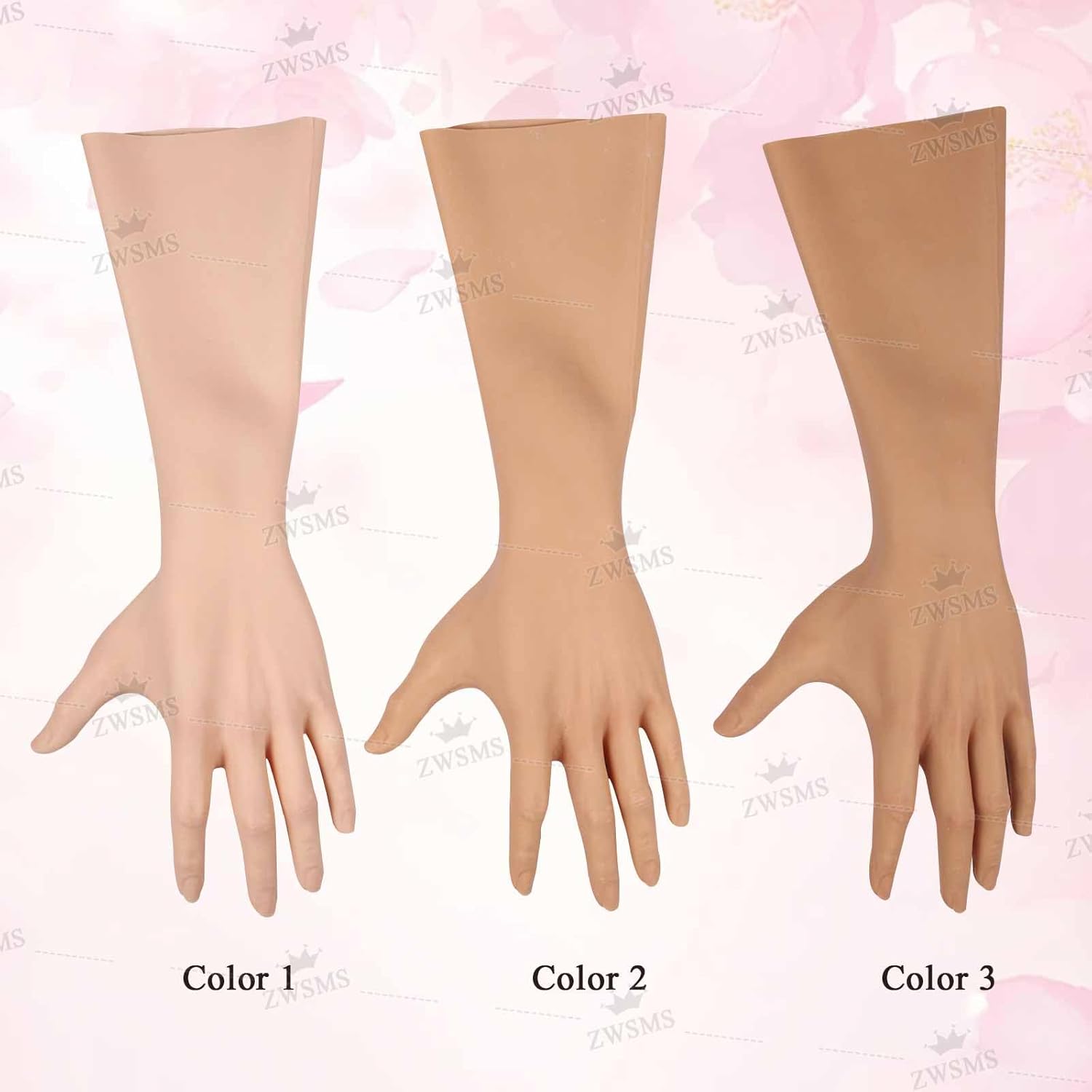 Silicone Crossdressing Gloves Realistic Female Skin Full Length Arm Hiding Scar Fake Hands Enhance ​Transgenders Cospl