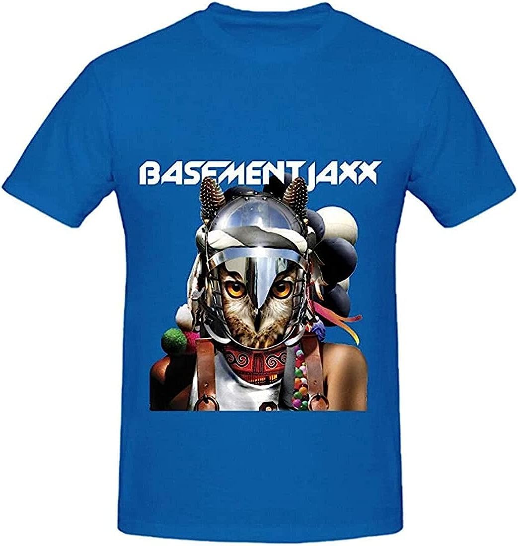 Natividad Olive Basement Jaxx Scarszephyr Scars Funk Men Round Neck Big Tall Shirts Black(Large)