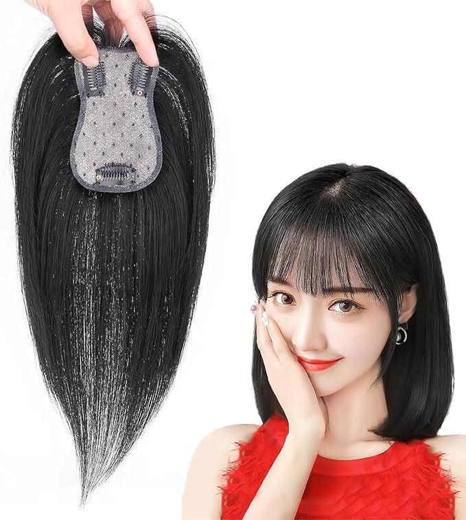 Amazon.co.jp: knnzk部分ウィッグ ヘアピース人毛 ポイントウィッグ