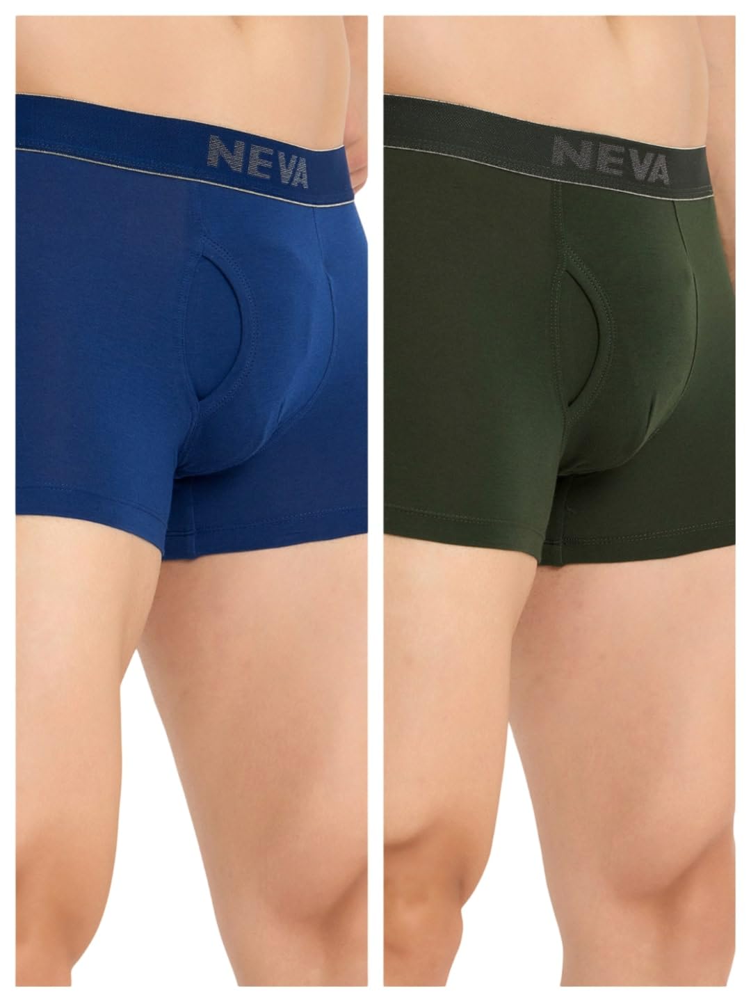 neva MAXX Gents Pack of 2 Trunks Elasticated Waistband Front Open Fly-picture-17