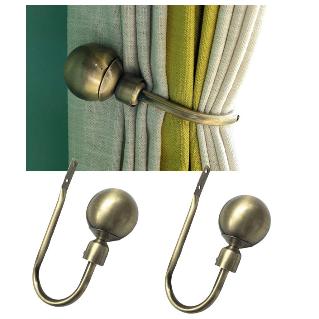 Crochet de Rideau en Alliage d'Aluminium Forme en U Patère pour Rideau - Bronze Solide Bronze Solide