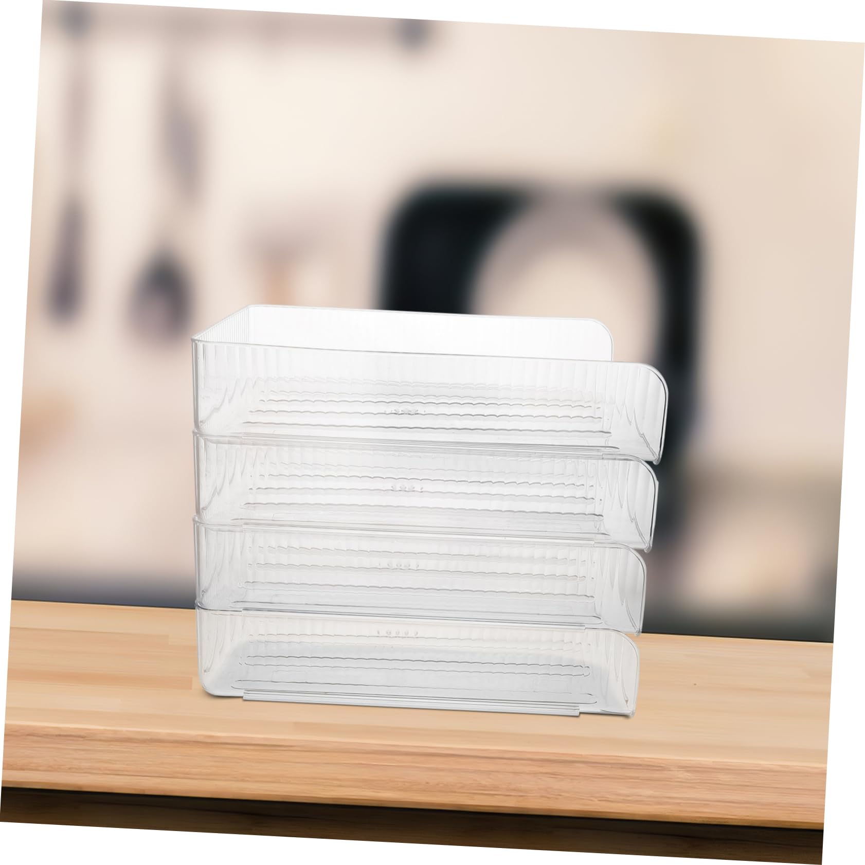 Gadpiparty Vaschette Portadocumenti da Scrivania A4 4 Pezzi Plastica | Impilabili, Uso Scuola e Casa, Resistenti alla Deformazione, per Fogli e Quaderni