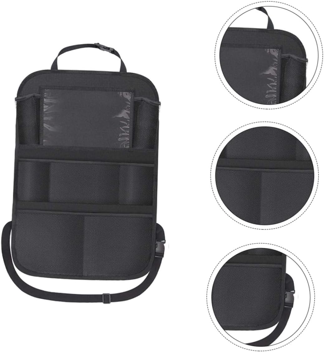 ULTECHNOVO Car Seat Storage Bag with Dual Mesh Pockets Easy to Install Backseat Organizer for Boy Girl Portable Car Seatback Hanging Pouch Practical Auto Accessories for Trips