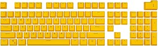 Granvela ABS Keycaps Set for Mechanical Keyboards, 104 Keys | for RGB Backlit | ANSI US-Layout - Yellow