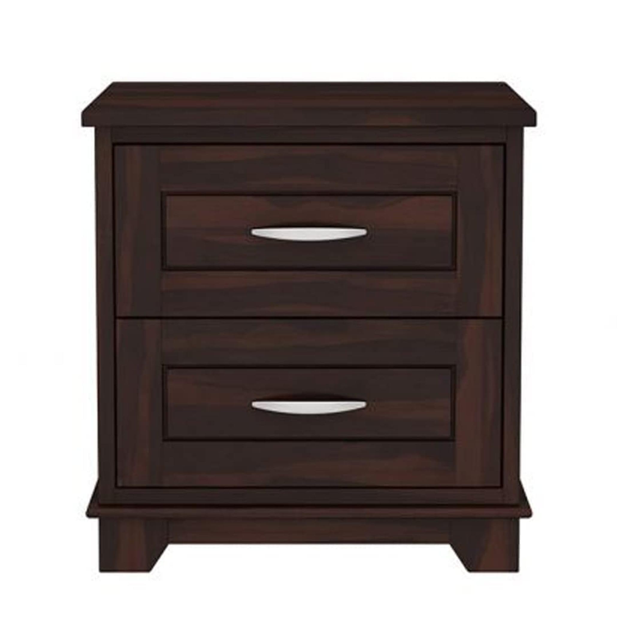 Solid Sheesham Wood Bedside Table with 2 Drawer Storage | Wooden Night Stand & Sofa Side End Table for Bedroom & Living Room Furniture (Walnut Finish)-image-35