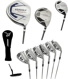 Men's XS Tour Series Complete Golf Set: 460 Driver, 5 Wood, 4 Hybrid + 5-9 Irons +Pitching Wedge+Sand Wedge: Senior, Regular or Stiff Flex; Regular Length; Right Hand: USA
