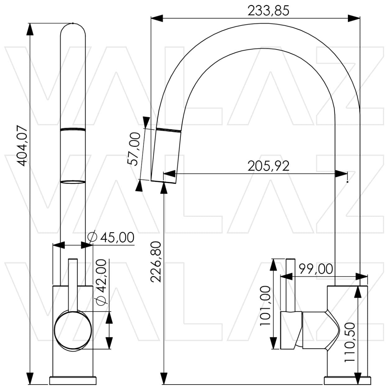 VALAZ Grifo Cocina Extraible Dorado Cepillado Protección PVD | Grifos Cocina Fregadero | Alta Presión, Monomando, Giratorio, Ahorro de Agua | Instalación Fácil | Latón, Acero Inoxidable, Serie Parana