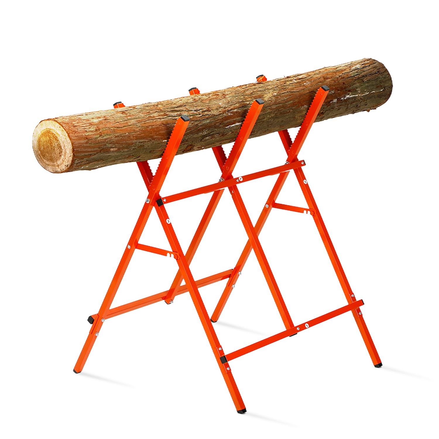 Sägebock,klappbar Holzsägebock für Kettensäge & Handsäge,Stahl Sägepferd Ständer, Holzsägearbeiten Schneiden von Blockholzständer,Tragfähigkeit 150KG