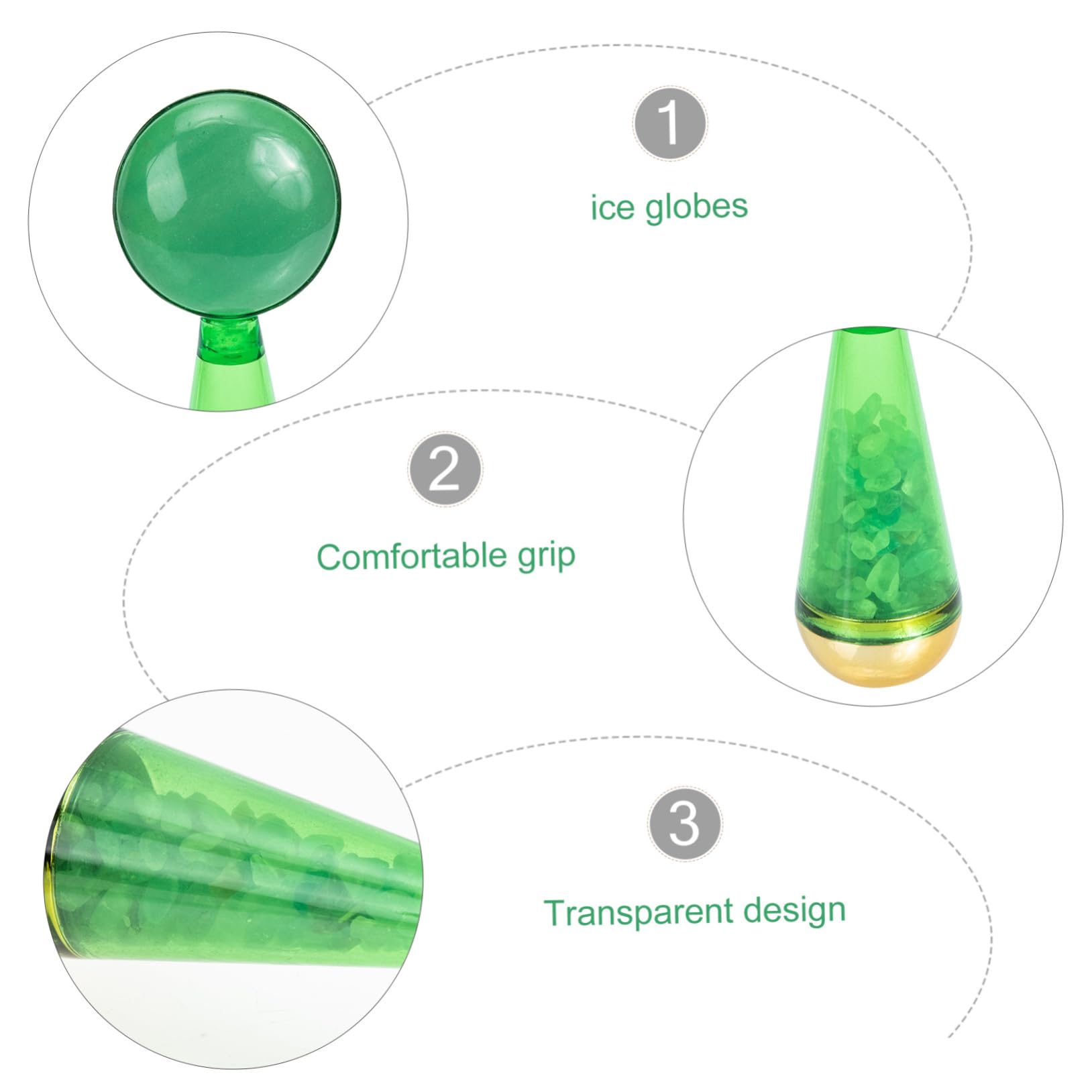 Ice Globe Beauty Gesichtsroller Eiskugel Kühle Massagekugel fürs Gesicht Handlich Hautschonend für Augen Hautpflege Zuhause und Unterwegs